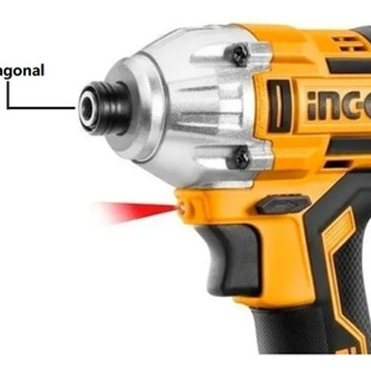 Atornillador De Impacto Inalámbrico 1/4 Brushless 20v Ingco 2