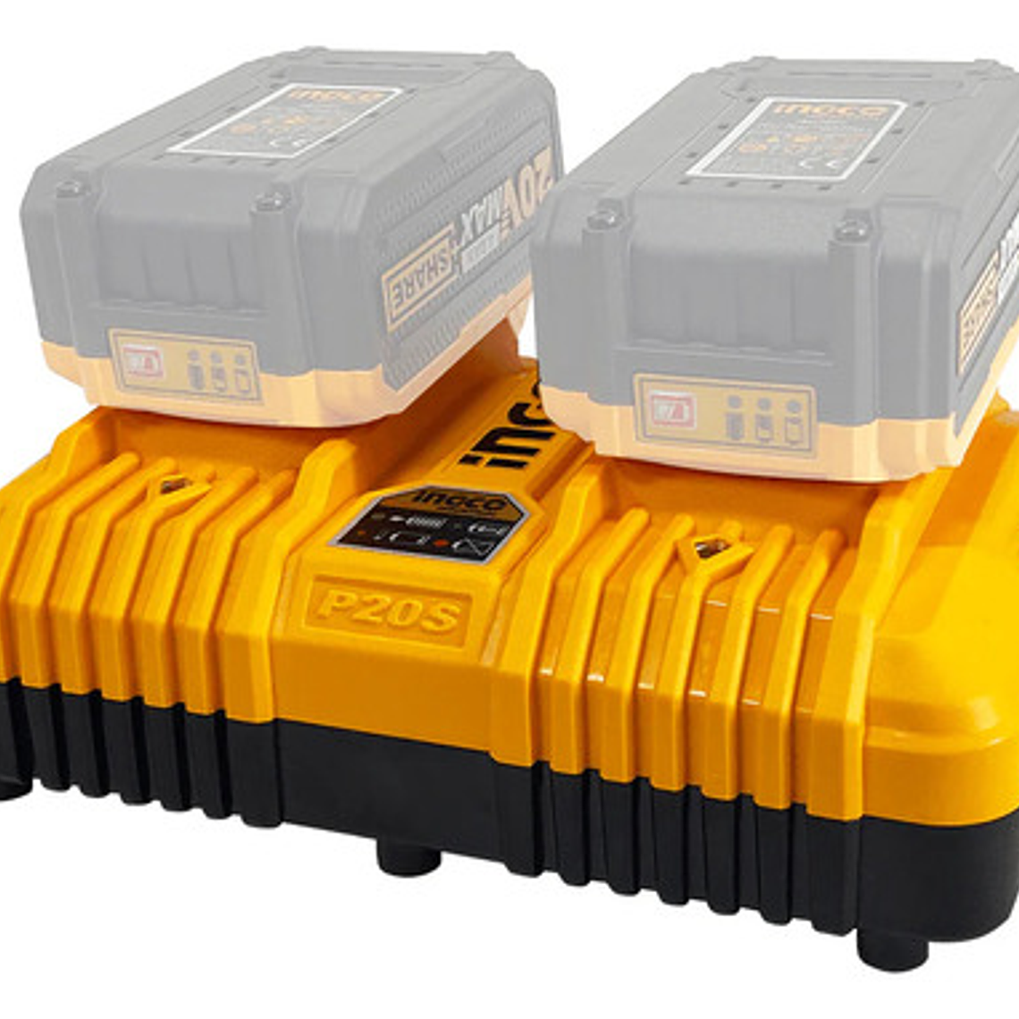 Cargador Doble Rapido 4amp Ingco P/2 Bat 20v 1
