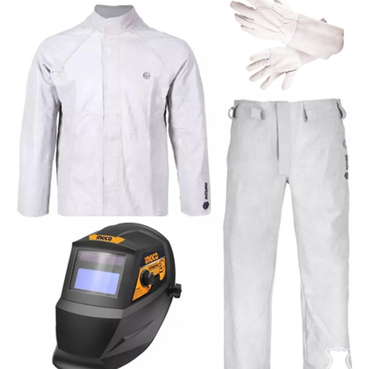 Combo Soldador Chaqueta + Pantalon + Mascara + Guantes 1