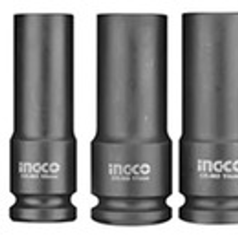 Kit Juego Dados De Impacto Largo 1/2 10 Piezas Ingco 1