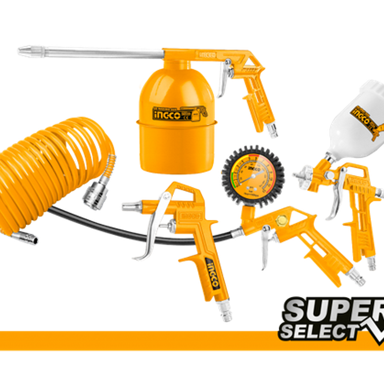 SET PISTOLA DE PINTAR 5 PIEZAS INGCO 1
