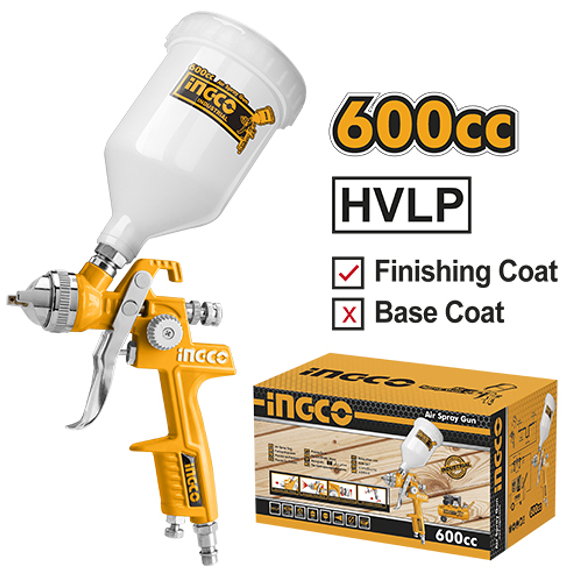 Pistola Para Pintar INGCO 600cc 1