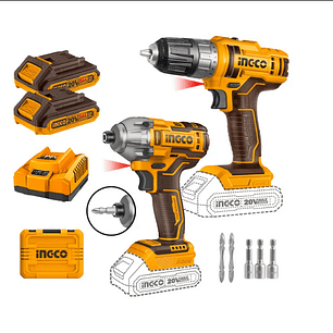 COMBO DE HERRAMIENTAS INALAMBRICAS 2 PLAZAS INGCO