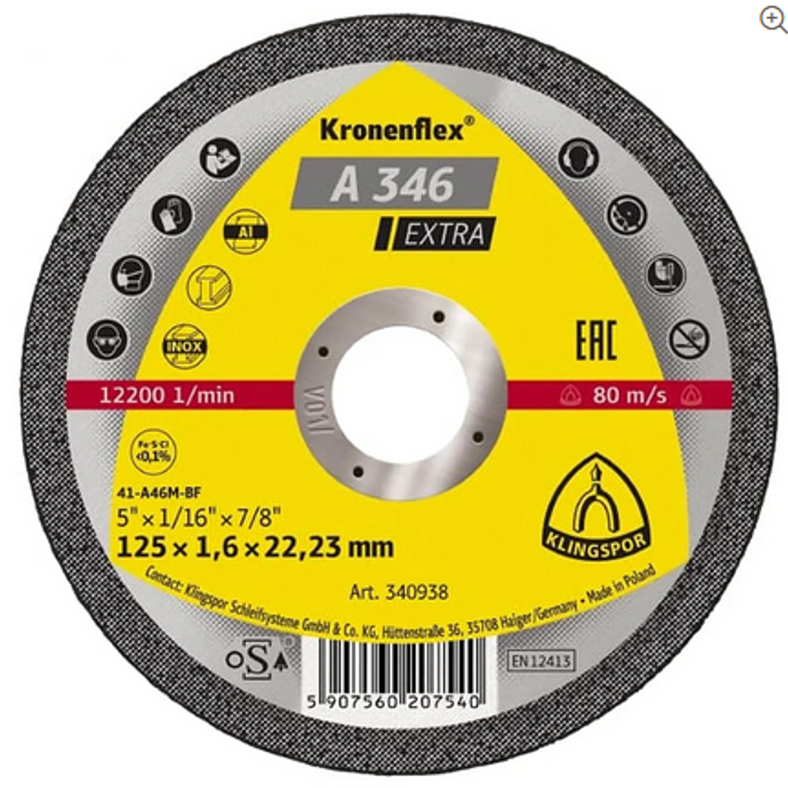 Disco Corte A346 EXTRA 180X1,6X22 C.Plano 1