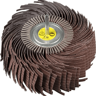 Rueda Traslapada MM630 laminillas en tiras con vástago 180X50X6 Gr. 120