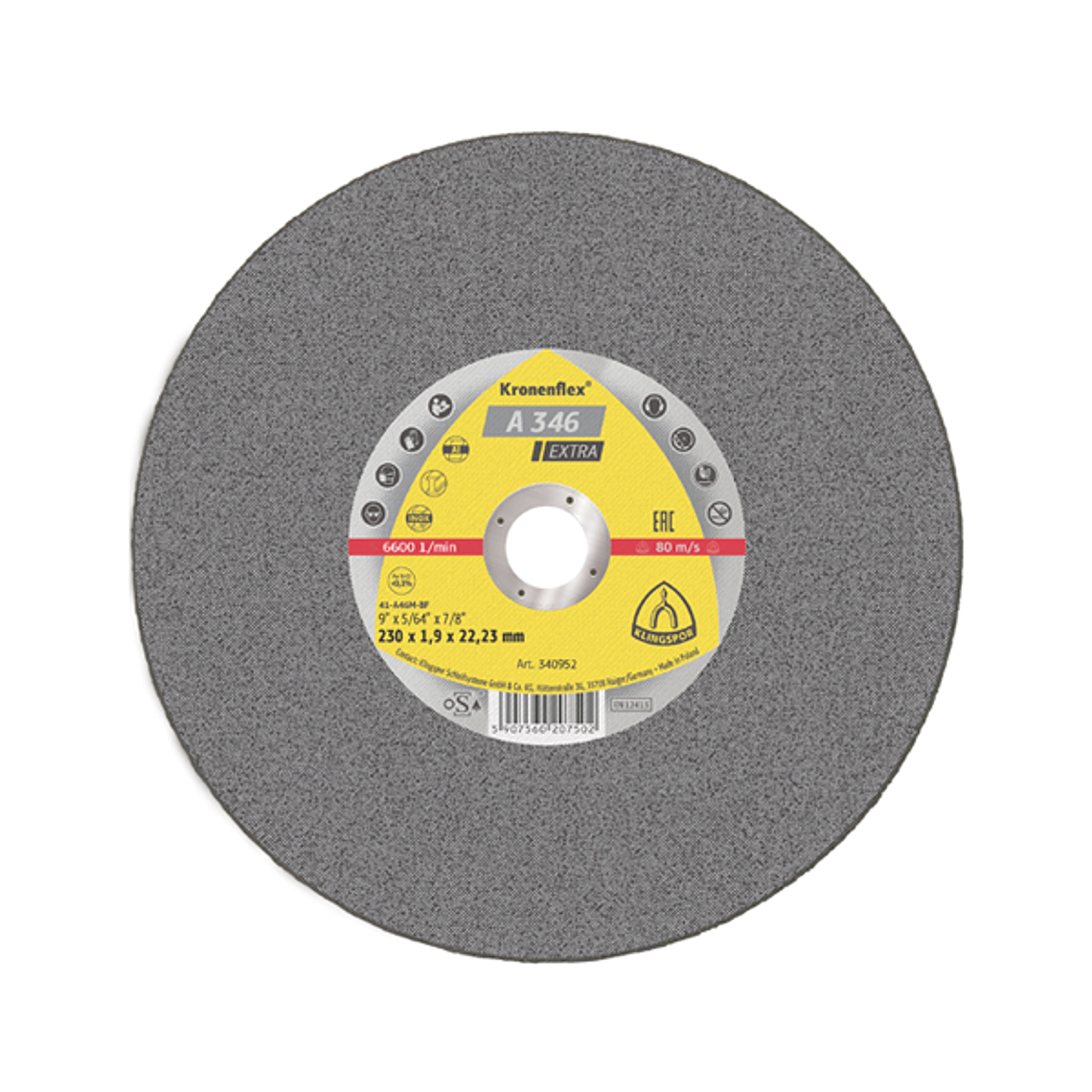 Disco Corte A346 EXTRA 230X1,9X22 C.Plano 1