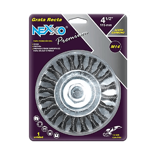 GRATA RECTA DE ALAMBRE ACERO TRENZADO