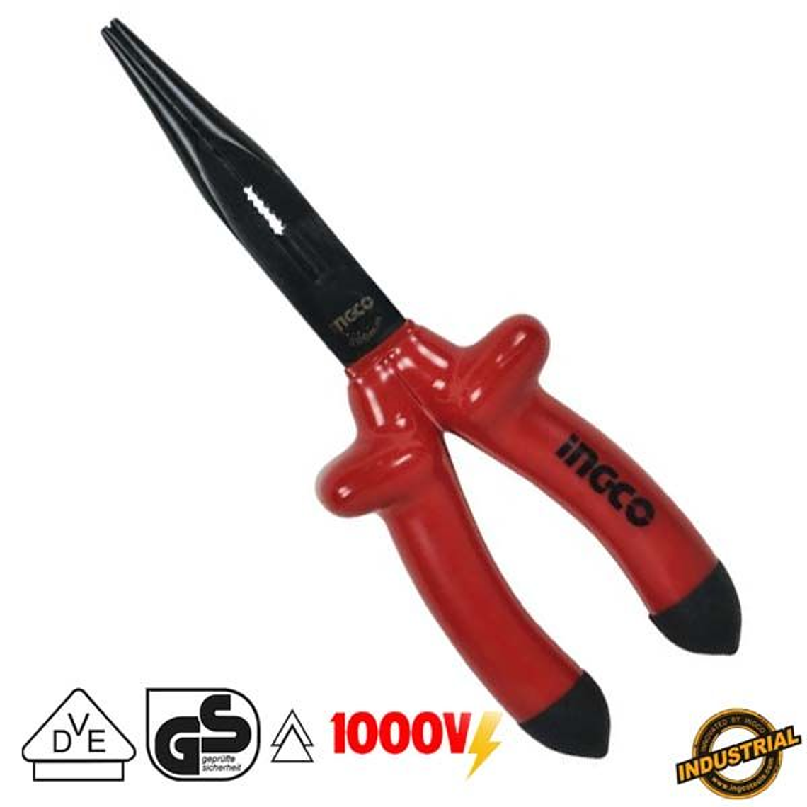 ALICATE DE PUNTA AISLADO 200MM/8' (HILNP01200) INGCO 1