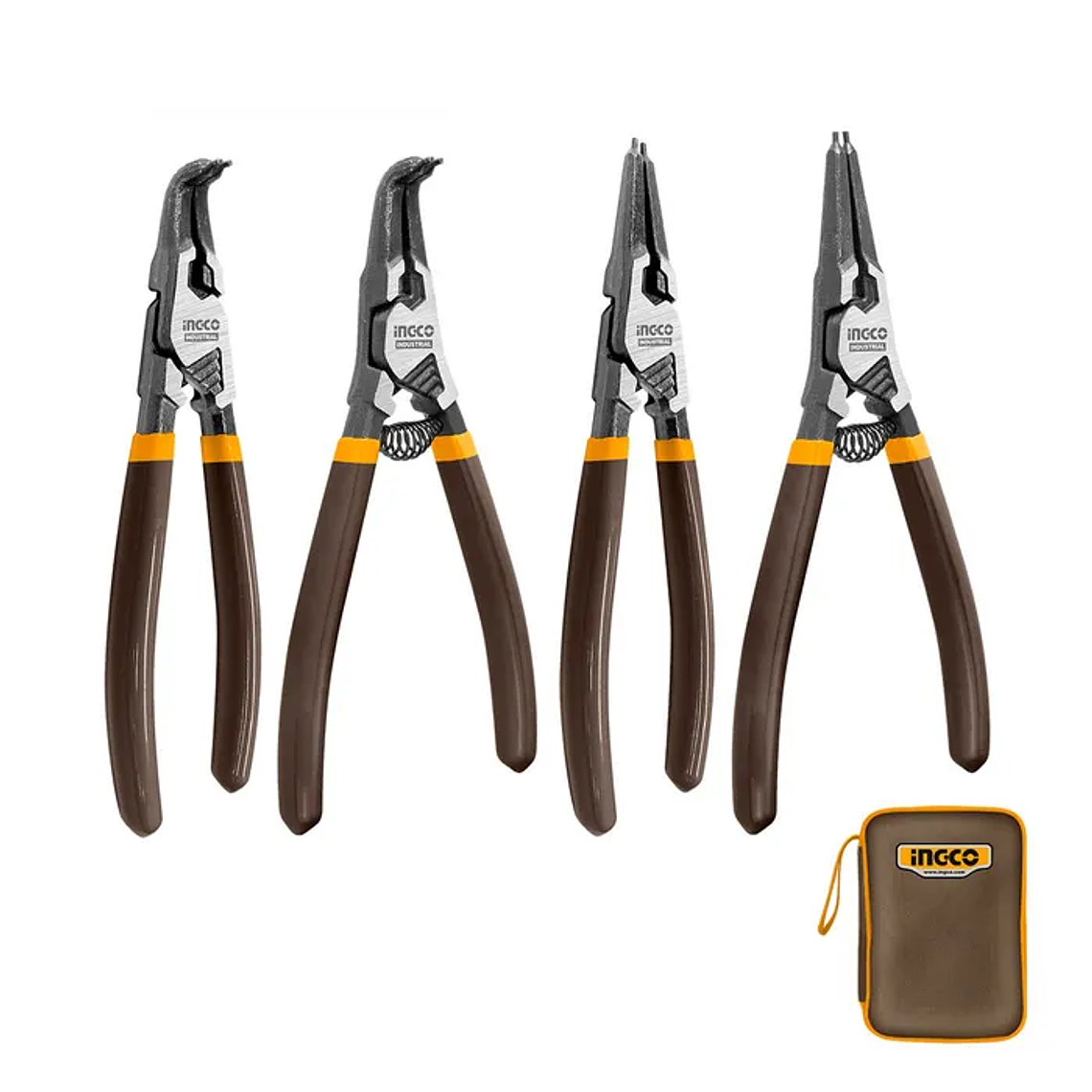 Set Alicates Ingco Seguro Seeger Industrial Externo/interno 180mm/7