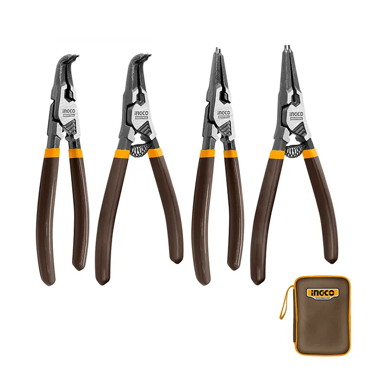 Set Alicates Ingco Seguro Seeger Industrial Externo/interno 180mm/7