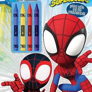 SPIDEY Y SU SUPEREQUIPO LIBRO PARA COLOREAR CON CERAS