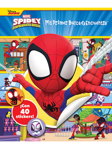 BUSCA Y ENCUENTRA CON PEGATINAS MARVEL SPIDEY 1