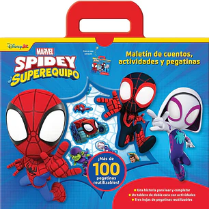 SPIDEY Y SU SUPEREQUIPO MALETIN DE CUENTOS ACTIVIDADES Y PEG