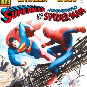 SUPERMAN VS. EL ASOMBROSO SPIDERMAN. PORTADA ALEX ROSS DC-MARVEL TREASURY EDITION.