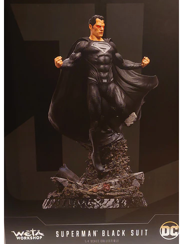 SUPERMAN BLACK SUIT- ESTATUA RESINA  1:2 1