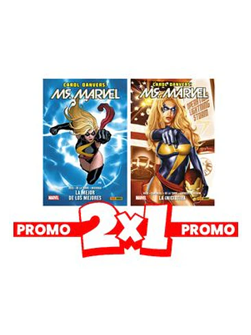 2X1 CAROL DANVERS: MS MARVEL LA MEJOR DE LAS MEJORES + LA INICIATIVA 1