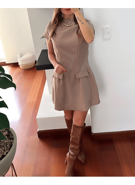 Vestido Lina Camel