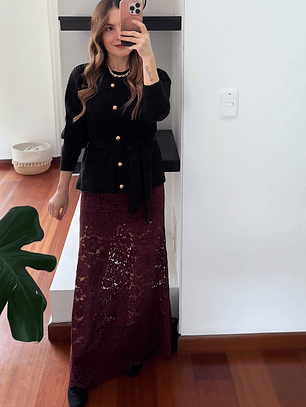 Falda Tatiana Vinotinto 