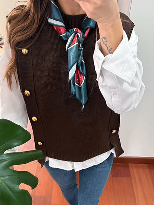 Chaleco Alba Café Oscuro