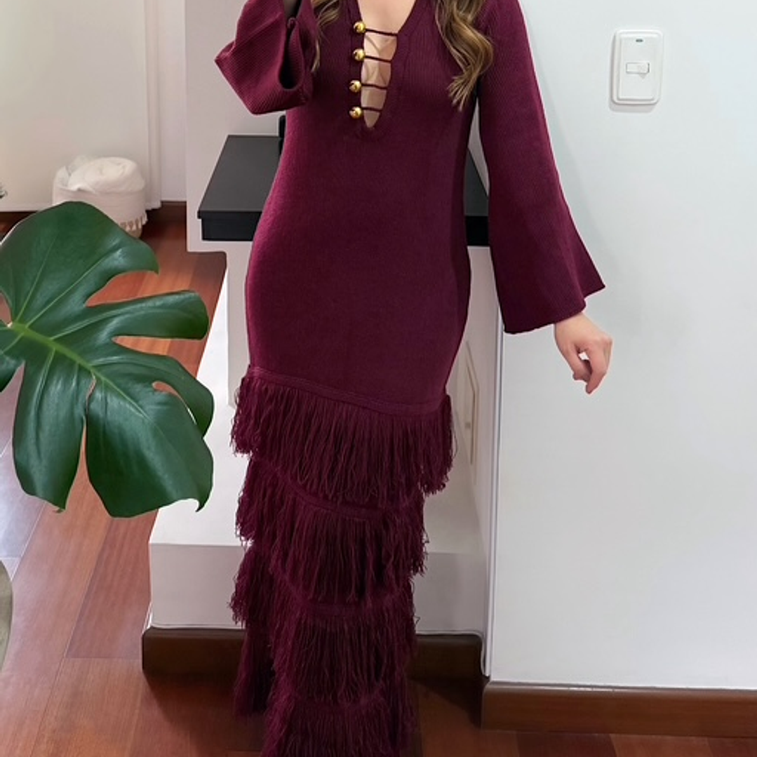 Vestido Esencia Vinotinto 1