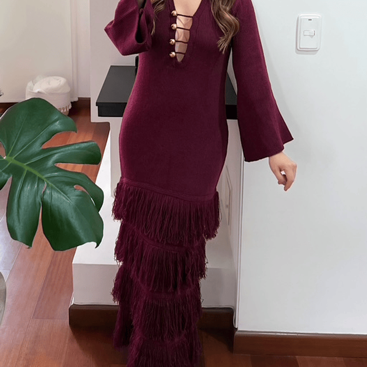 Vestido Esencia Vinotinto 1