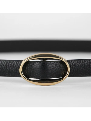 CINTURÓN OVAL - NEGRO Prestige