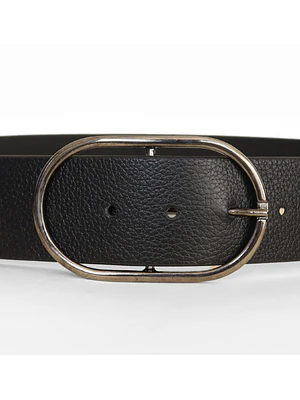 Luxe CINTURÓN CHIC M - NEGRO/PLATA