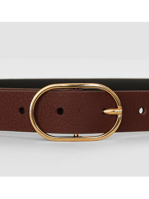 CINTURÓN CHIC S - GUINDA/ORO Luxe