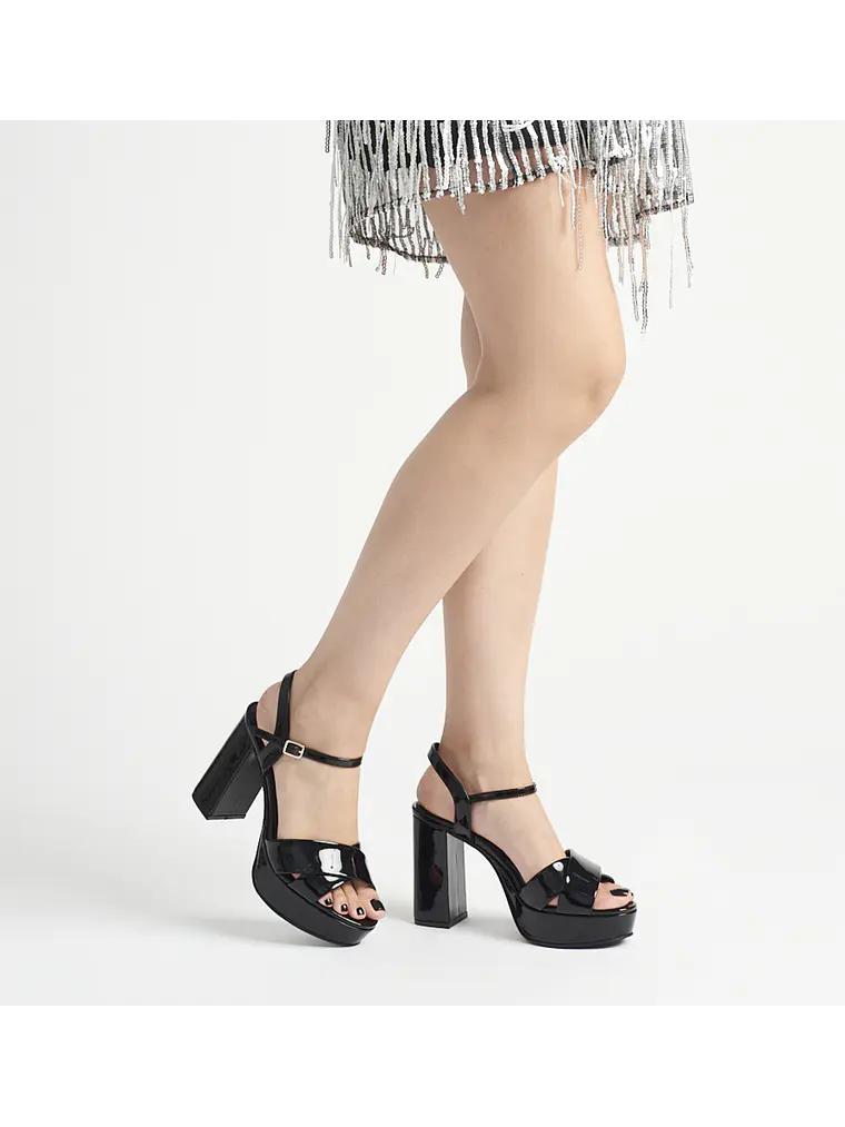 Curated SANDALIA DESIRE - NEGRO CHAROL 3