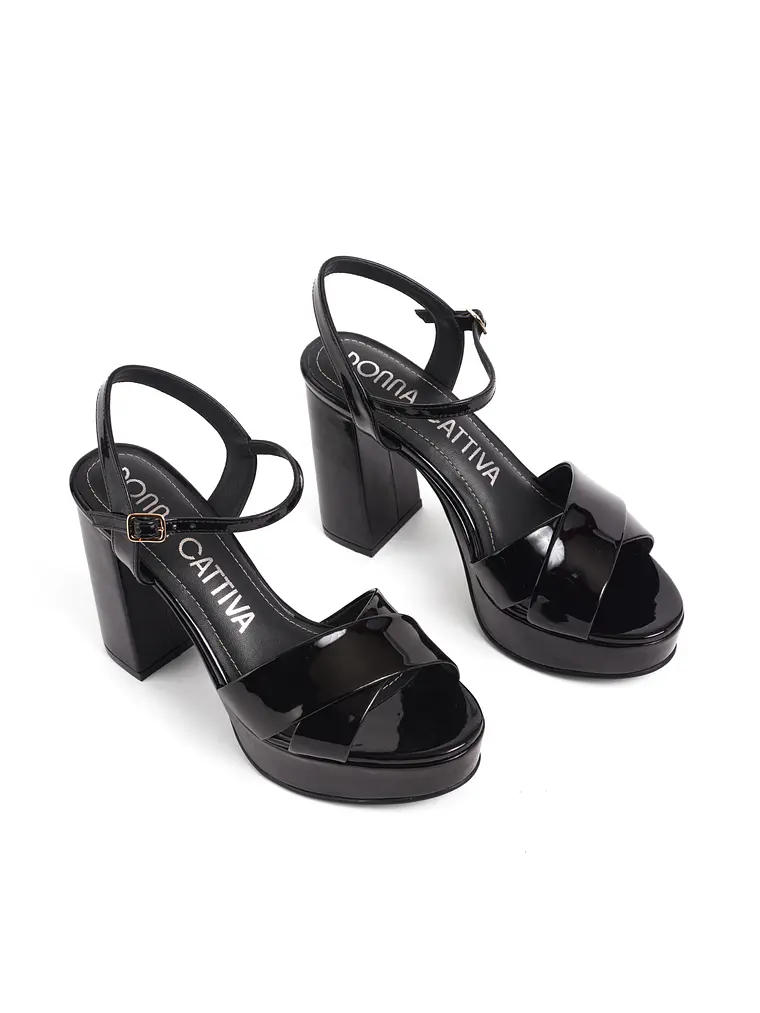 Curated SANDALIA DESIRE - NEGRO CHAROL 4