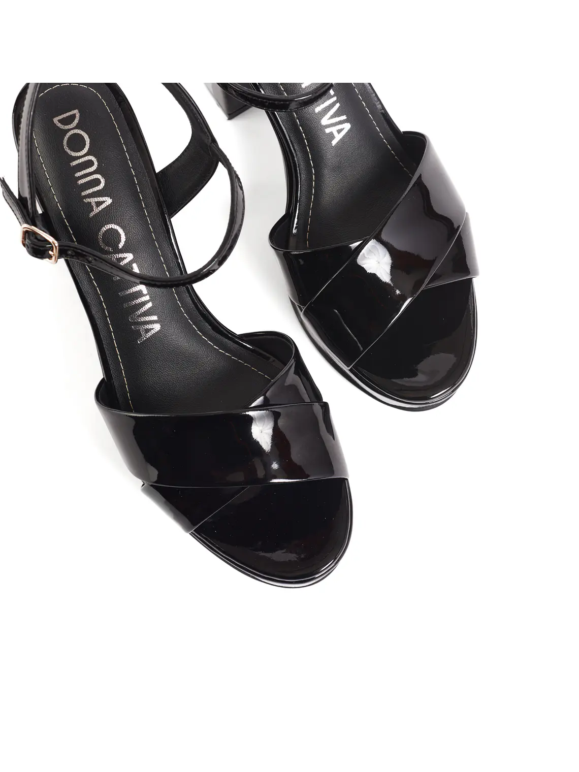 Curated SANDALIA DESIRE - NEGRO CHAROL 6