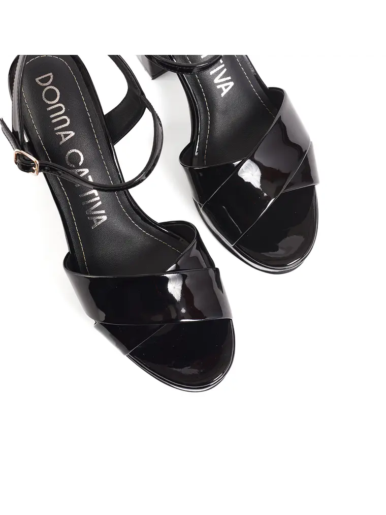 Curated SANDALIA DESIRE - NEGRO CHAROL 6