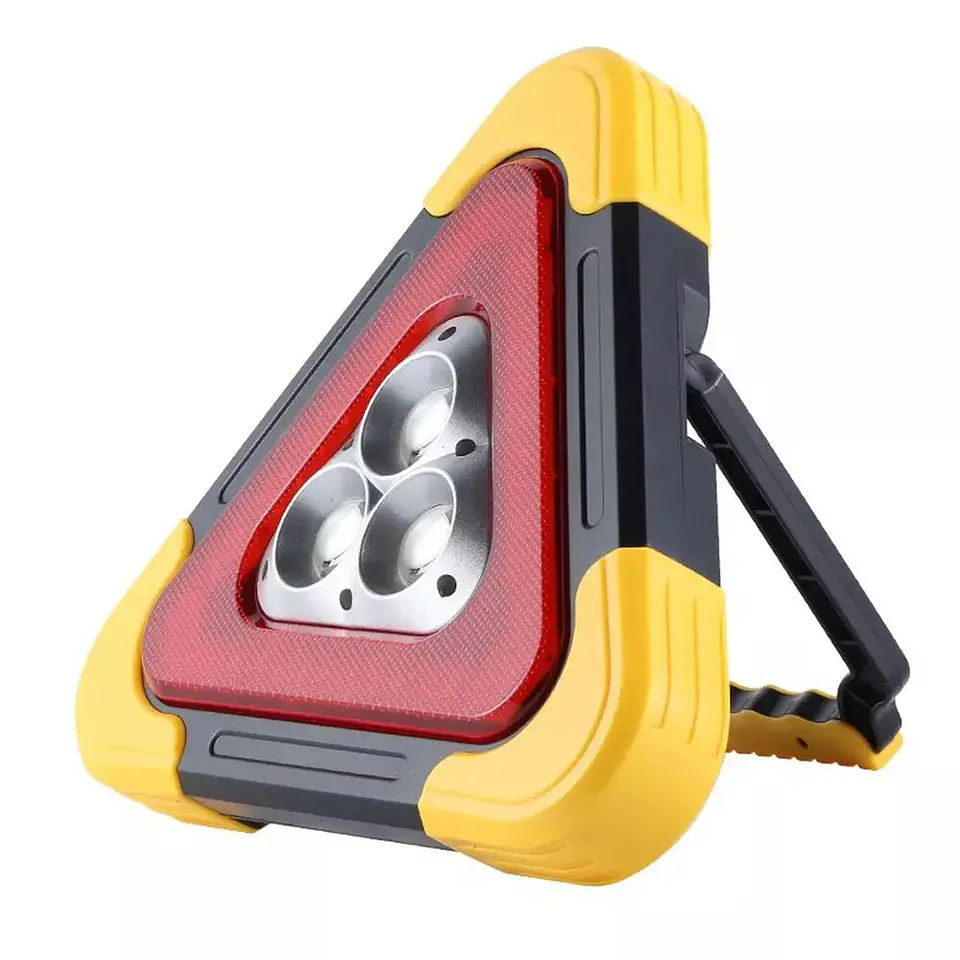 TRIANGULO DE EMERGENCIA RECARGABLE CON LUZ SOLAR LUZ LED 2