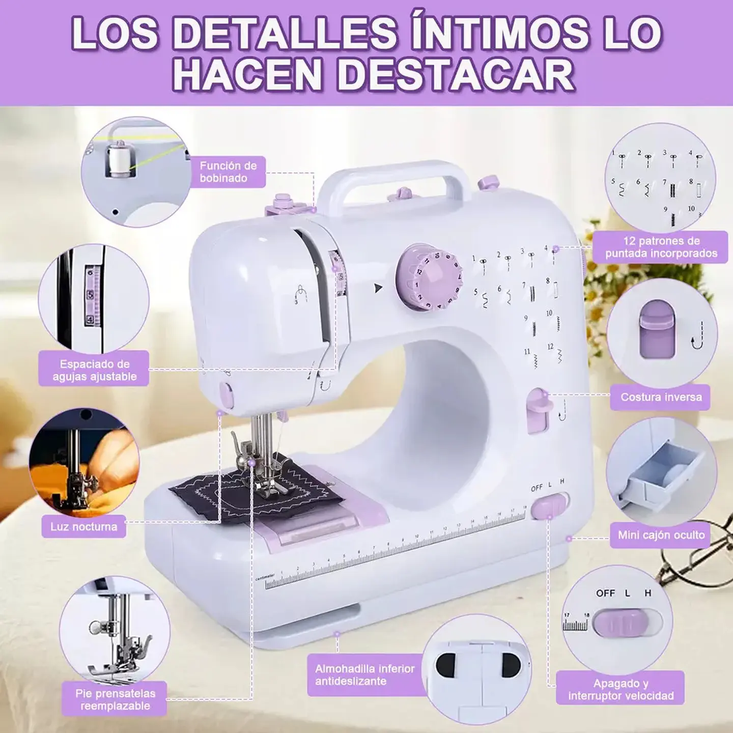 MAQUINA DE COSER PORTATIL CON 12 PUNTADAS 1