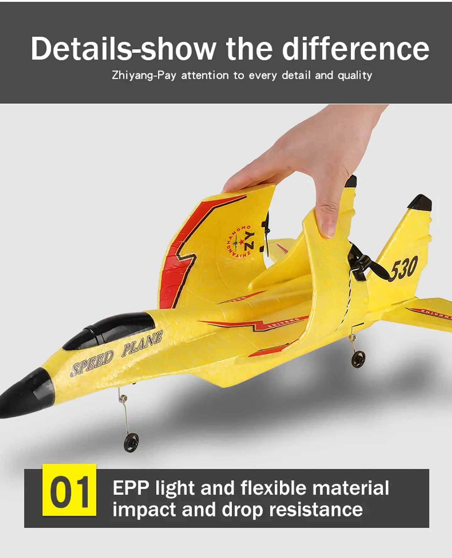 Avión Combate RC ZY-530PRO con Control Remoto 4