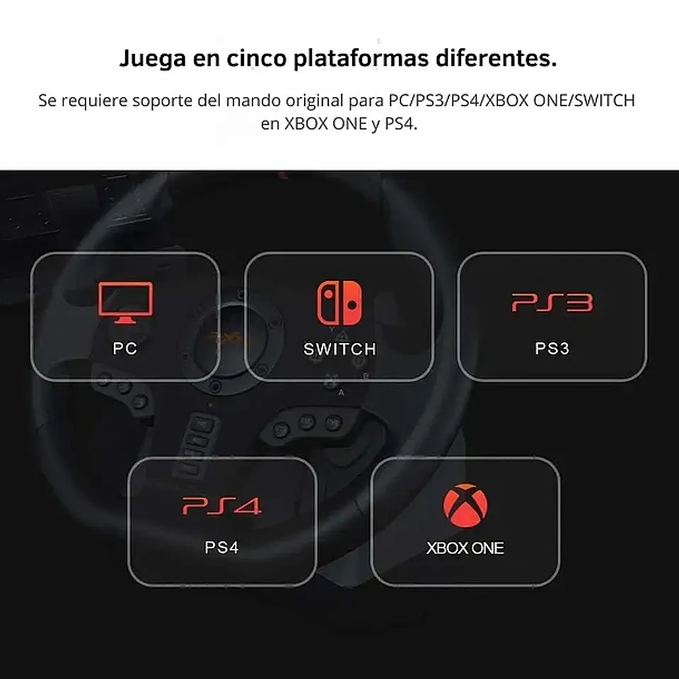 VOLANTE CON PEDALES PARA SIMULACION PC PS3 PS4 X-SERIES XLS SWITCH 2