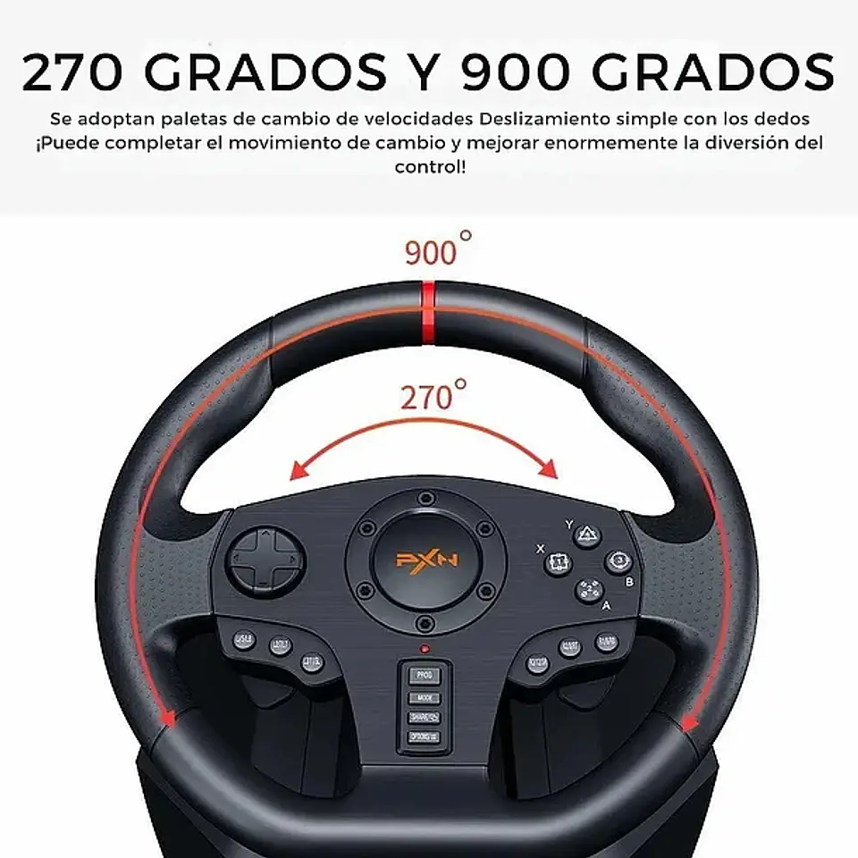 VOLANTE CON PEDALES PARA SIMULACION PC PS3 PS4 X-SERIES XLS SWITCH 5