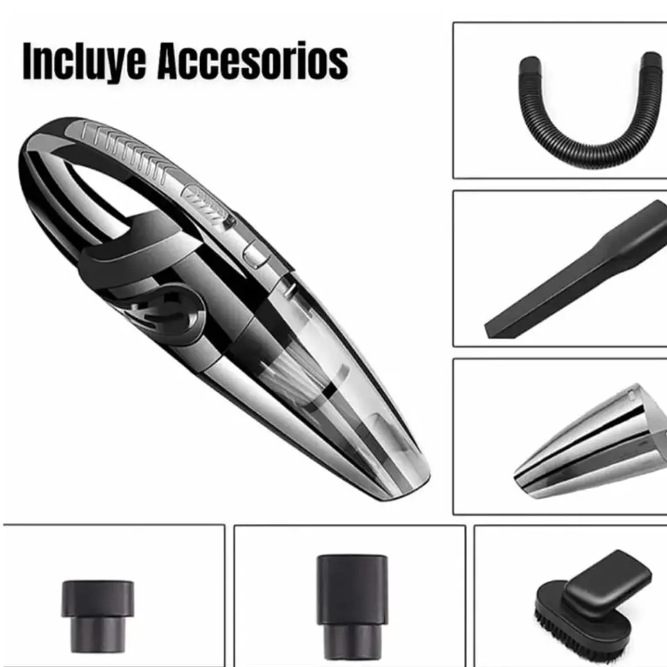 Aspiradora de Mano Inalámbrica para Auto y Hogar 120W 4