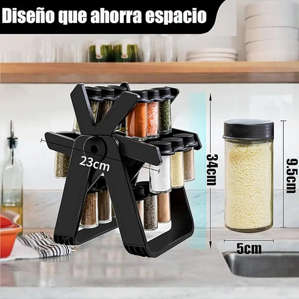 Organizador de condimentos y aliños giratorio 6