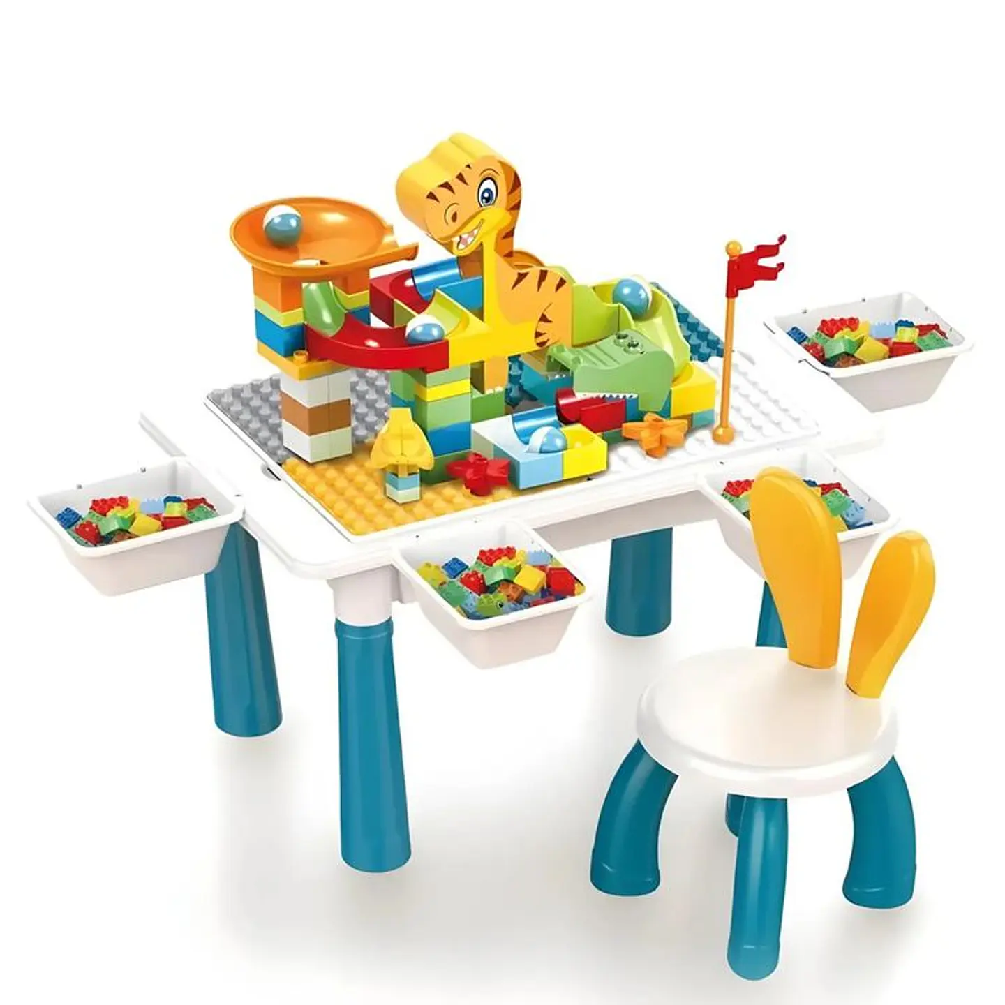 MESA DE JUEGO Y 102 PIEZAS DE BLOQUES 1