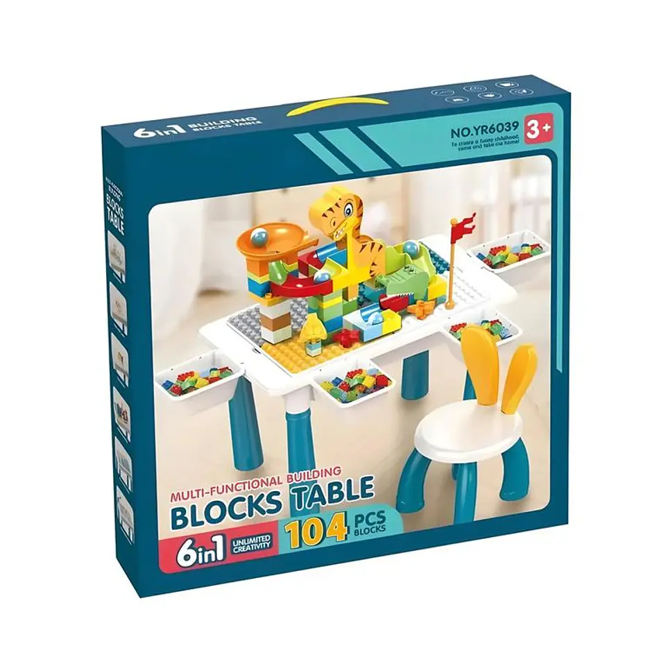 MESA DE JUEGO Y 102 PIEZAS DE BLOQUES 2