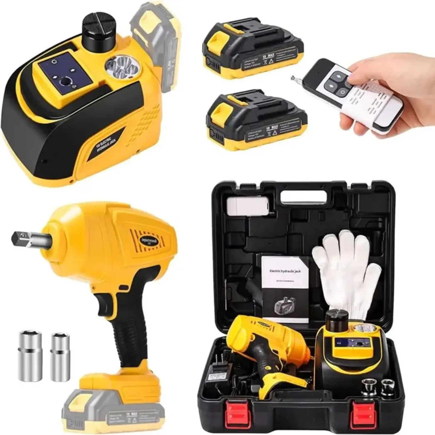 Kit  Automotriz  Gato Hidráulico Llave de Impacto 2