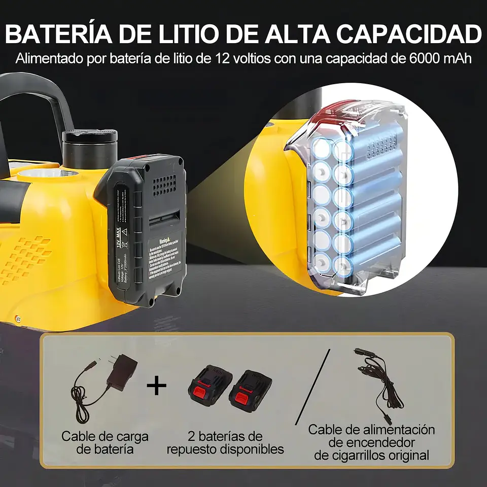 Kit  Automotriz  Gato Hidráulico Llave de Impacto 8