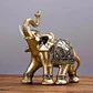 Elefante Decorativo Dorado 15x15CM Atrae Suerte Riqueza y Felicidad - Miniatura 3