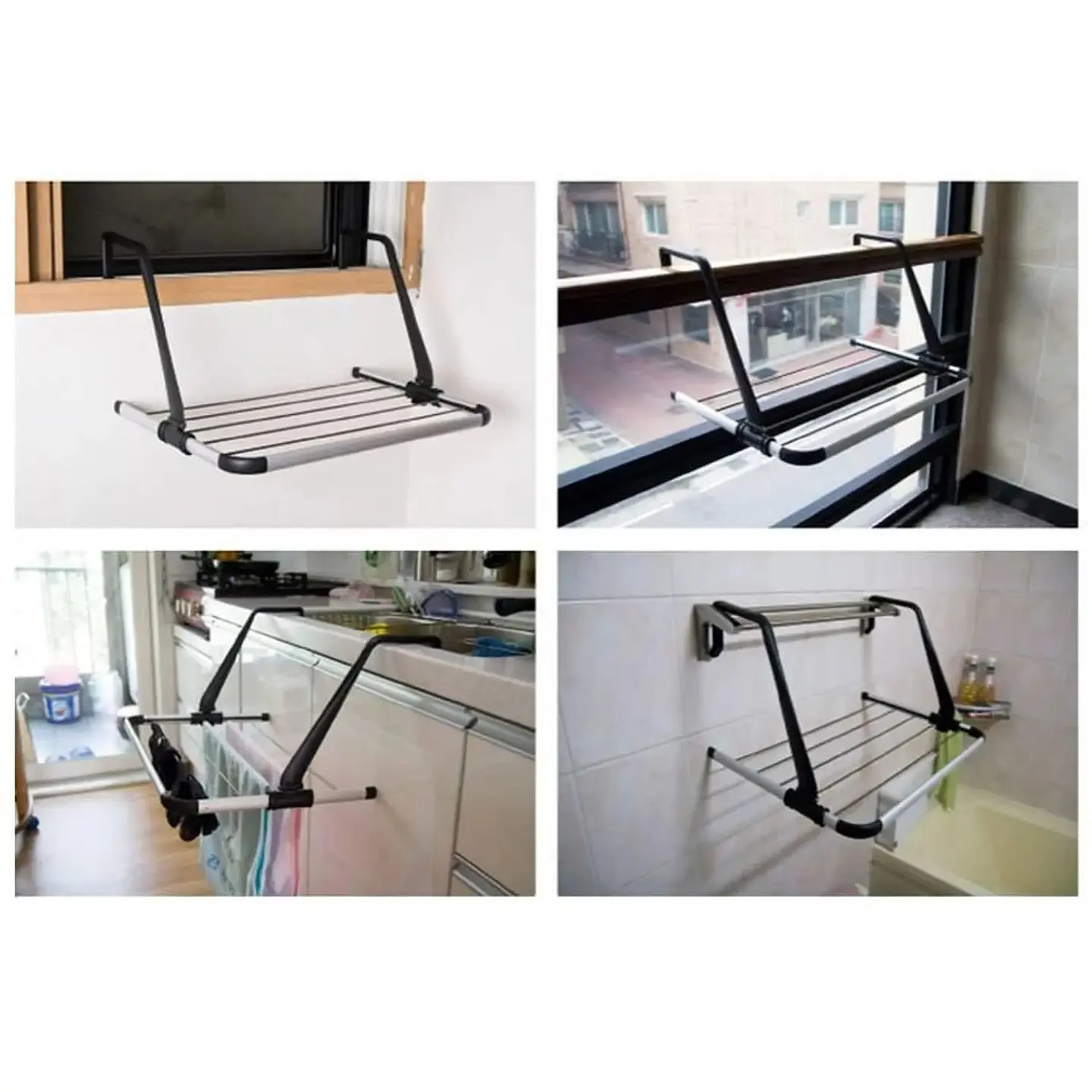 TENDEDERO PLEGABLE DE ACERO INOXIDABLE PARA BALCON 2