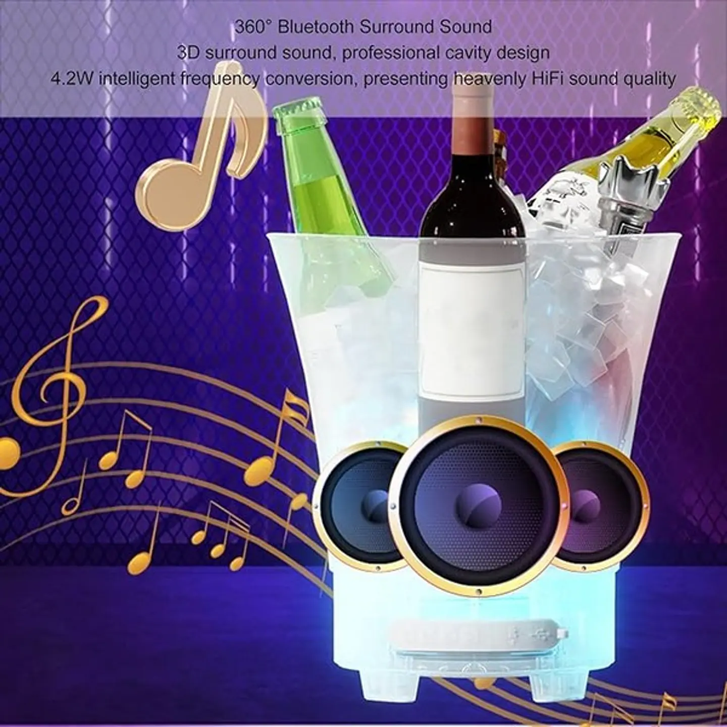 HIELERA PARLANTE BLUETOOTH 7 LITROS MULTICOLOR 1