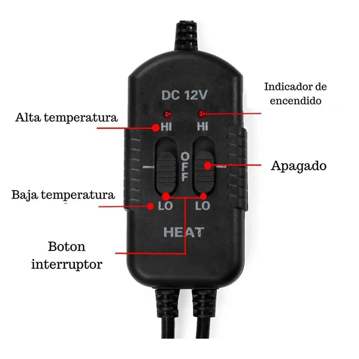Funda Cubre Asiento con Calefacción 12V  Control de Temp 3
