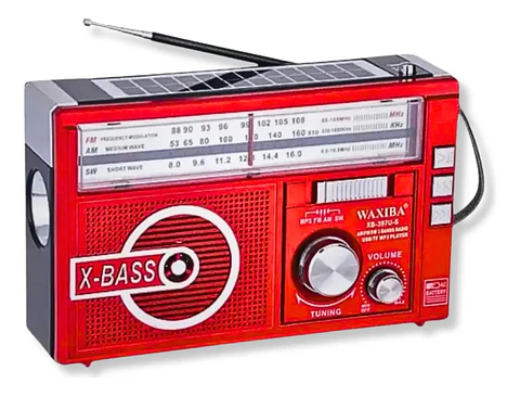 RADIO AM-FM CON LINTERNA CON PANEL SOLAR A PILAS Y RECARGABLE