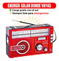 RADIO AM-FM CON LINTERNA CON PANEL SOLAR A PILAS Y RECARGABLE - Miniatura 6