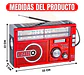 RADIO AM-FM CON LINTERNA CON PANEL SOLAR A PILAS Y RECARGABLE - Miniatura 7